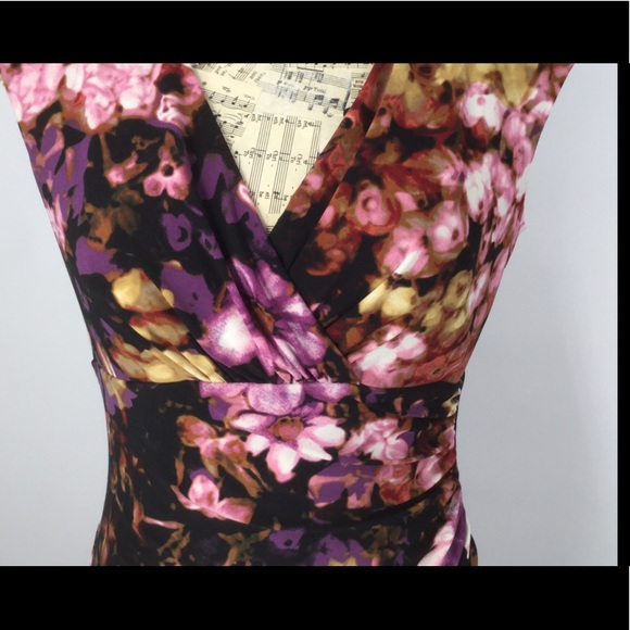 Ralph Lauren floral faux wrap, empire waist s/6 - Picture 2 of 11